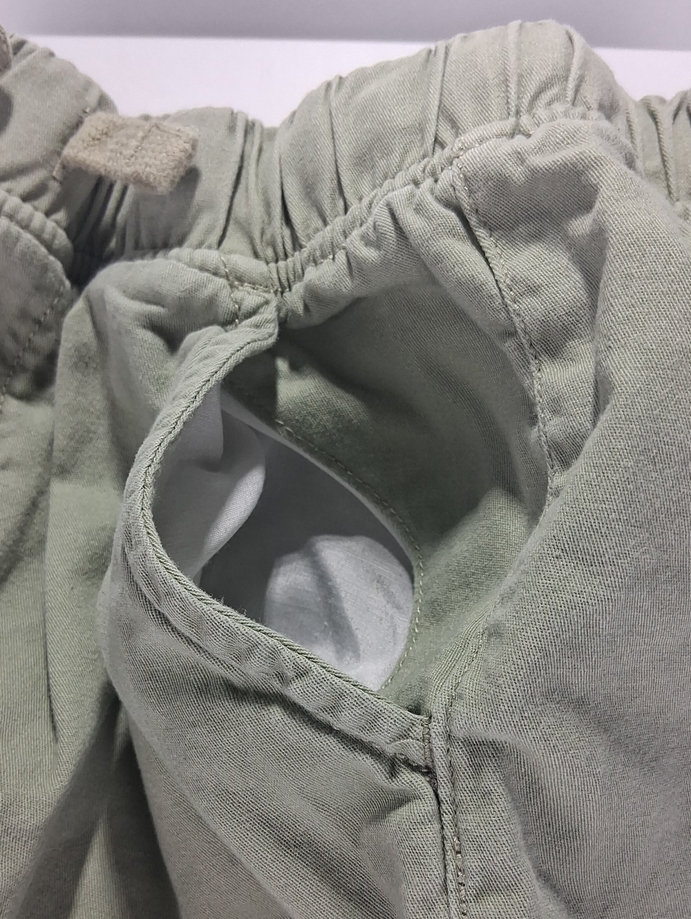 Boys Garanimals Pull-On Shorts Size 8 Olive Green Front Drawstring With Pockets - Picture 7 of 7